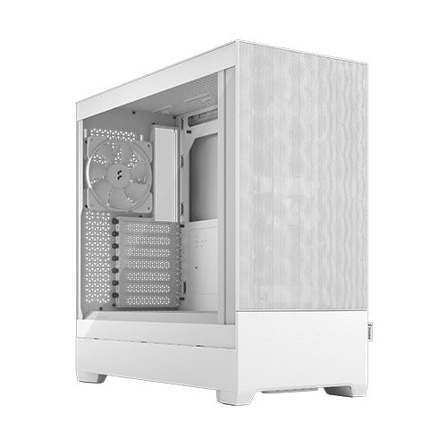 Fractal Design Pop Air (White TG) Gaming Case w/ Clear Glass Window, ATX, Hexagonal Mesh Front, 3 Fans-0