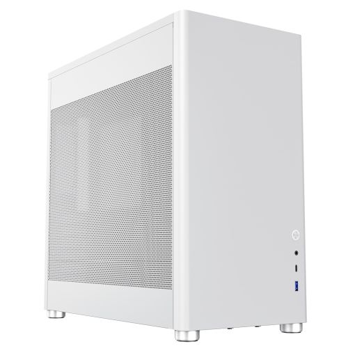 GameMax Meshbox Full White Gaming Case, ATX, Mesh Panels, Modular Design, Vertical Airflow Design, No Fans inc., USB-C-0