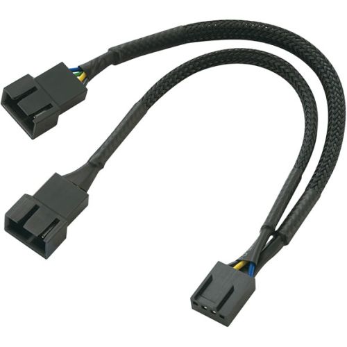 Akasa PWM Fan Splitter Cable, 2 PWM Fans from Single PWM Header, 15cm-0