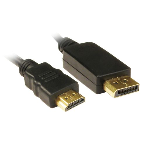 Jedel DisplayPort Male to HDMI Male Converter Cable, 1.8 Metres, Black-0