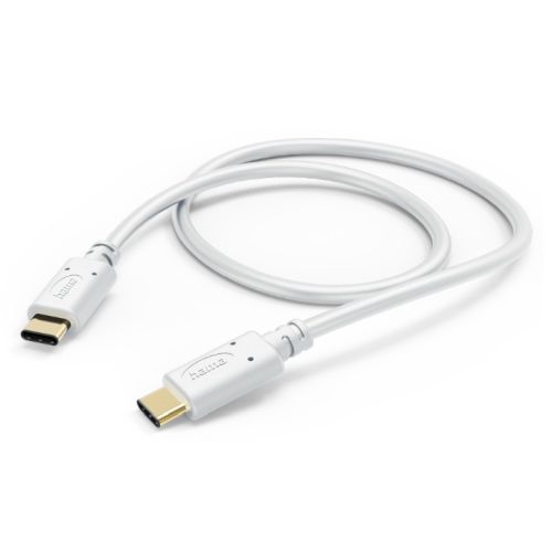 Hama USB-C to USB-C Quick Charging Cable, USB 2.0, 1.5 Metre, White-0