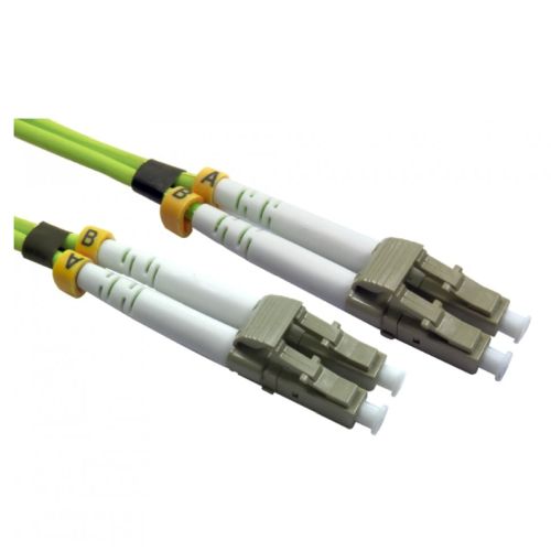 Spire OM5 LC-LC Multimode Fibre Optic Cable, 2 Metres, Lime Green-0