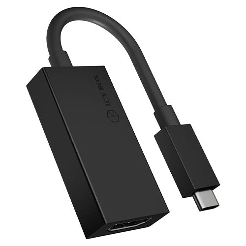 IcyBox USB-C Male to HDMI Female Converter Cable, Black-0