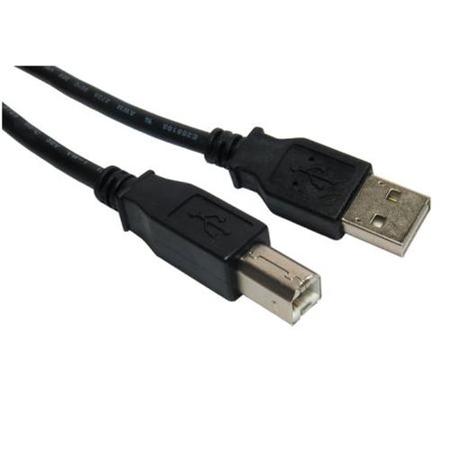 Spire USB-A Male to USB-B Male Converter Cable, 5 Metres, Nickel Connector-0