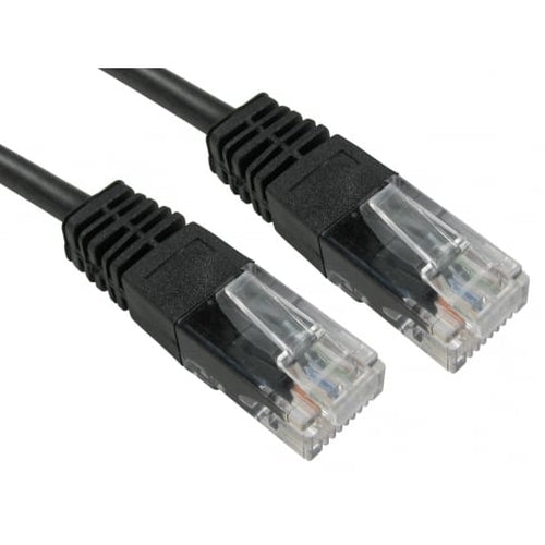 Spire Moulded CAT5e Patch Cable, 10 Metres, Full Copper, Black-0