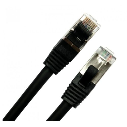 Spire CAT8.1 LSZH 26AWG Network Cable, 2 Metre, 40Gbps LAN, Full Copper, Flush Moulded, Black-0