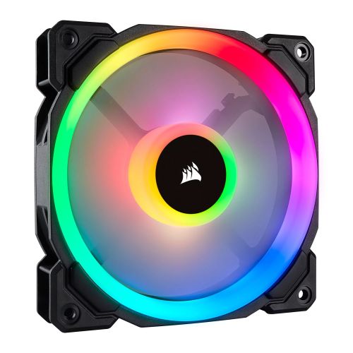 Corsair LL120 12cm PWM RGB Case Fan, 16 LED RGB Dual Light Loop, Hydraulic Bearing, Single Fan Expansion Pack-0