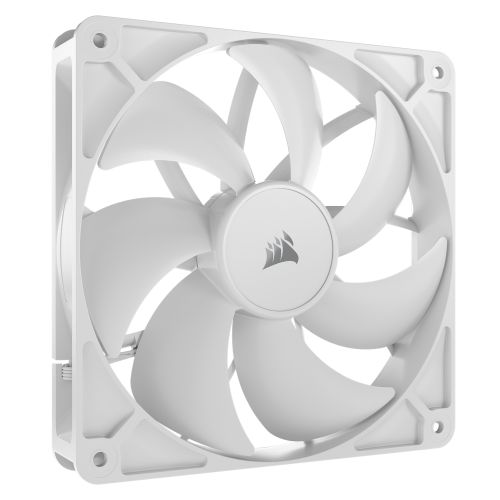 Corsair RS120 PWM 12cm Case Fan, Magnetic Dome Bearing, Daisy-Chain 4-Pin, 2100 RPM, AirGuide Tech, White-0