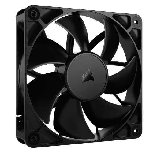 Corsair RS120 PWM 12cm Case Fan, Magnetic Dome Bearing, Daisy-Chain 4-Pin, 2100 RPM, AirGuide Tech, Black-0