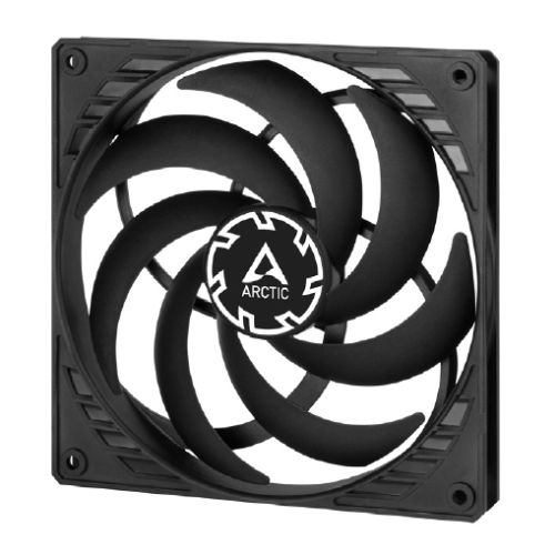 Arctic P14 14cm Pressure Optimised Slim PWM PST Fan w/ integrated Y-cable, Black, Fluid Dynamic, 150-1800 RPM-0