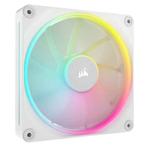 Corsair iCUE LINK LX140 14cm PWM RGB Case Fan, 18 RGB LEDs, Magnetic Dome Bearing, 2000 RPM, White, Single Fan Expansion Kit-0