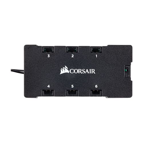 Corsair 6-port RGB LED Hub for Corsair RGB Fans, 6x 4-pin Connectors, Power via SATA-0