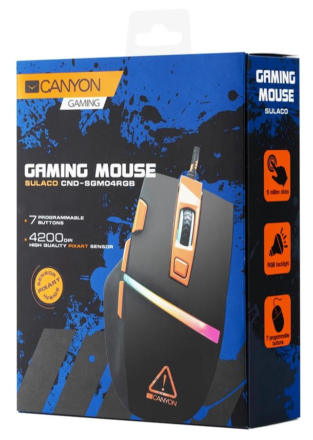 Canyon Sulaco 4200DPI 7 Button RGB Gaming Mouse - CND-SGM04RGB-1