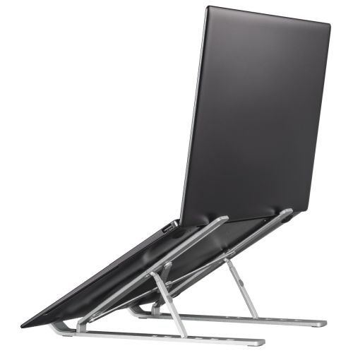 Hama Aluminium Folding Laptop Stand, Adjustable Incline, Laptops up to 15.6", Carry Pouch-0