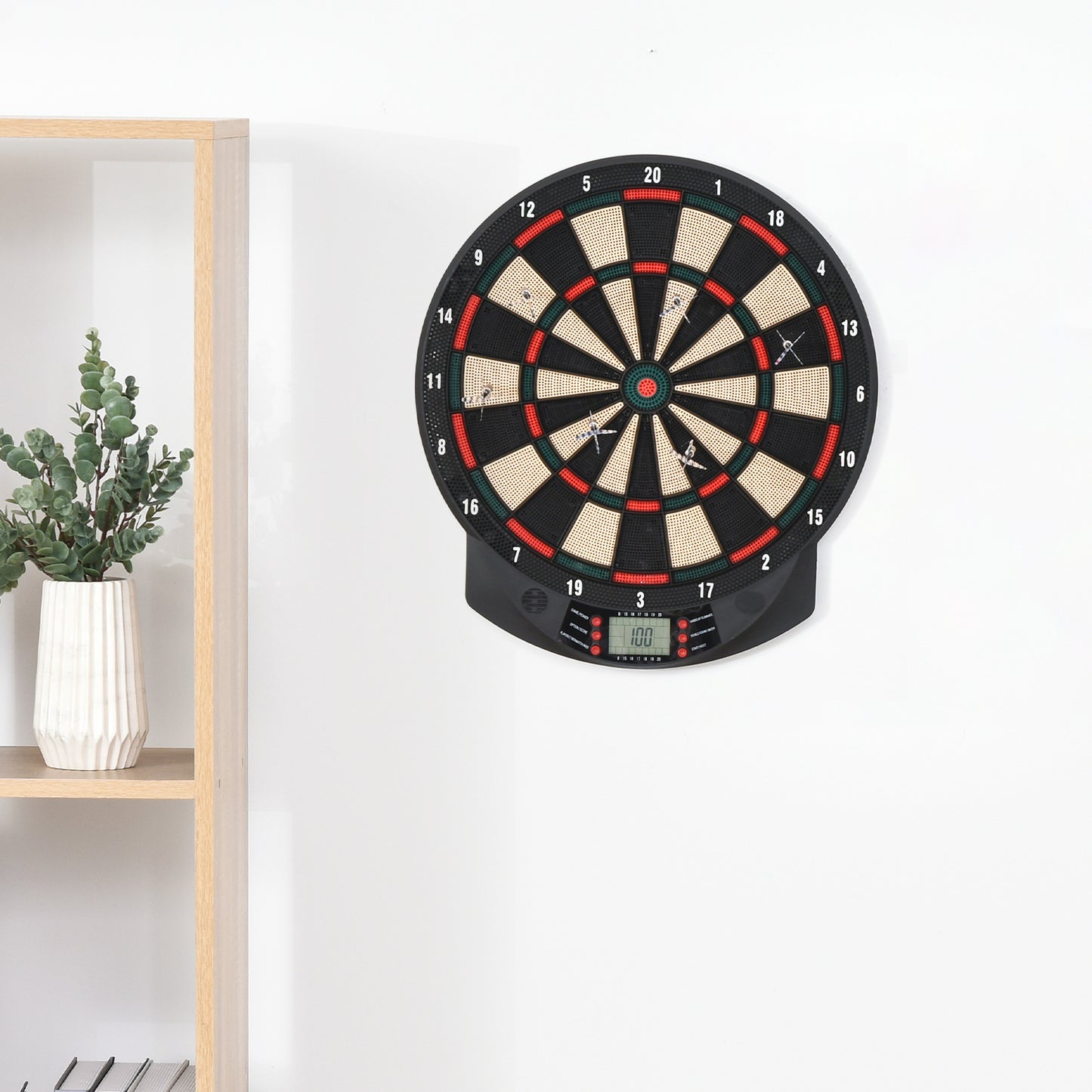 Electronic Dartboard 26 Games,185 Variations with 6 Darts Ready-to-Play