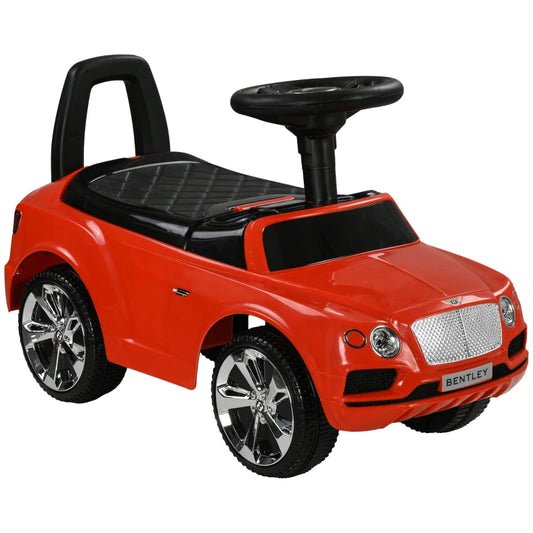 AIYAPLAY Bentley Bentayga Licensed Foot to Floor Ride on Car, Sliding Car Push Along Car with Under Seat Storage in Red-0