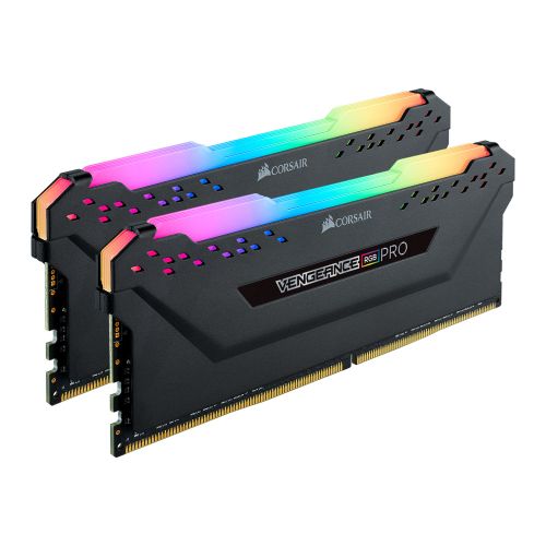 Corsair Vengeance RGB Pro 16GB Kit (2 x 8GB), DDR4, 3200MHz (PC4-25600), CL16, XMP 2.0, Black-0