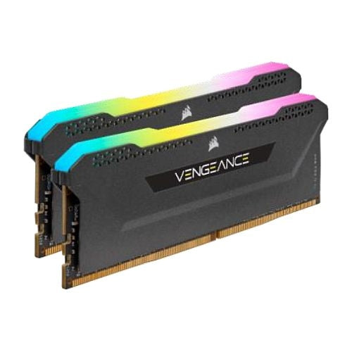 Corsair Vengeance RGB Pro SL 16GB Kit (2 x 8GB), DDR4, 3200MHz (PC4-25600), CL16, XMP 2.0, Black-0