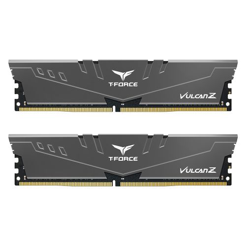 Team T-Force Vulcan Z 16GB Kit (2 x 8GB), DDR4, 3200MHz (PC4-25600), CL16, XMP 2.0, DIMM Memory, Grey-0