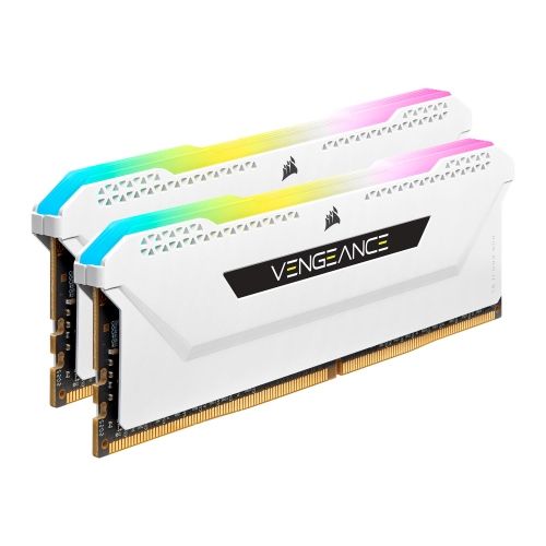 Corsair Vengeance RGB Pro SL 32GB Kit (2 x 16GB), DDR4, 3600MHz (PC4-28800), CL18, XMP 2.0, White-0