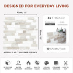 Glossy White & Beige