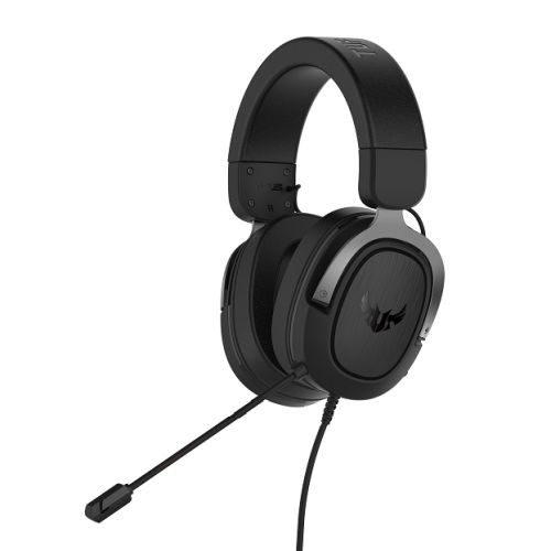 Asus TUF Gaming H3 7.1 Gaming Headset, 3.5mm Jack, Boom Mic, Surround Sound, Deep Bass, Fast-cooling Ear Cushions, Gun Metal-0