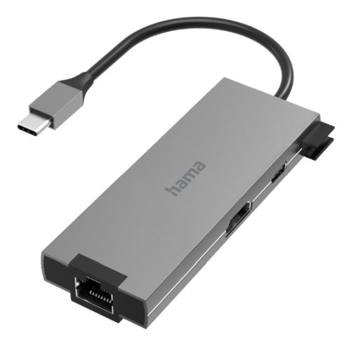 Hama 3-Port USB-C 3.2 Gen1 Hub w/ HDMI & LAN, 2x USB-A, 1x USB-C, 1x HDMI, 1x GB LAN, USB Powered-0