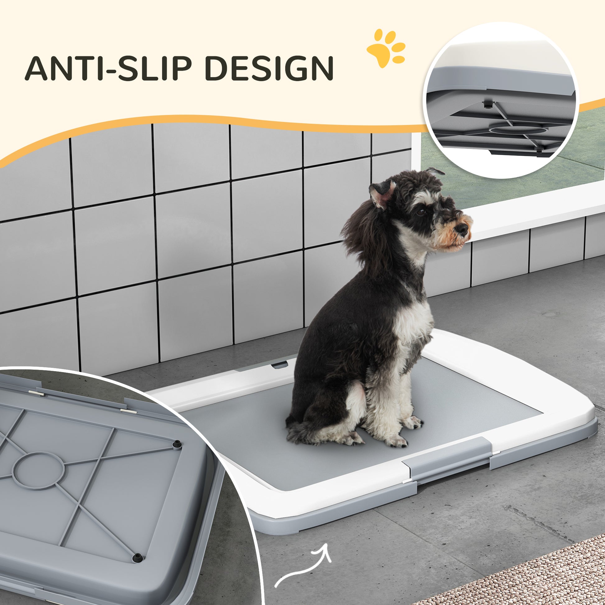 PawHut Dog Toilet Tray for Training Dogs, 63 x 49 x 6cm-4