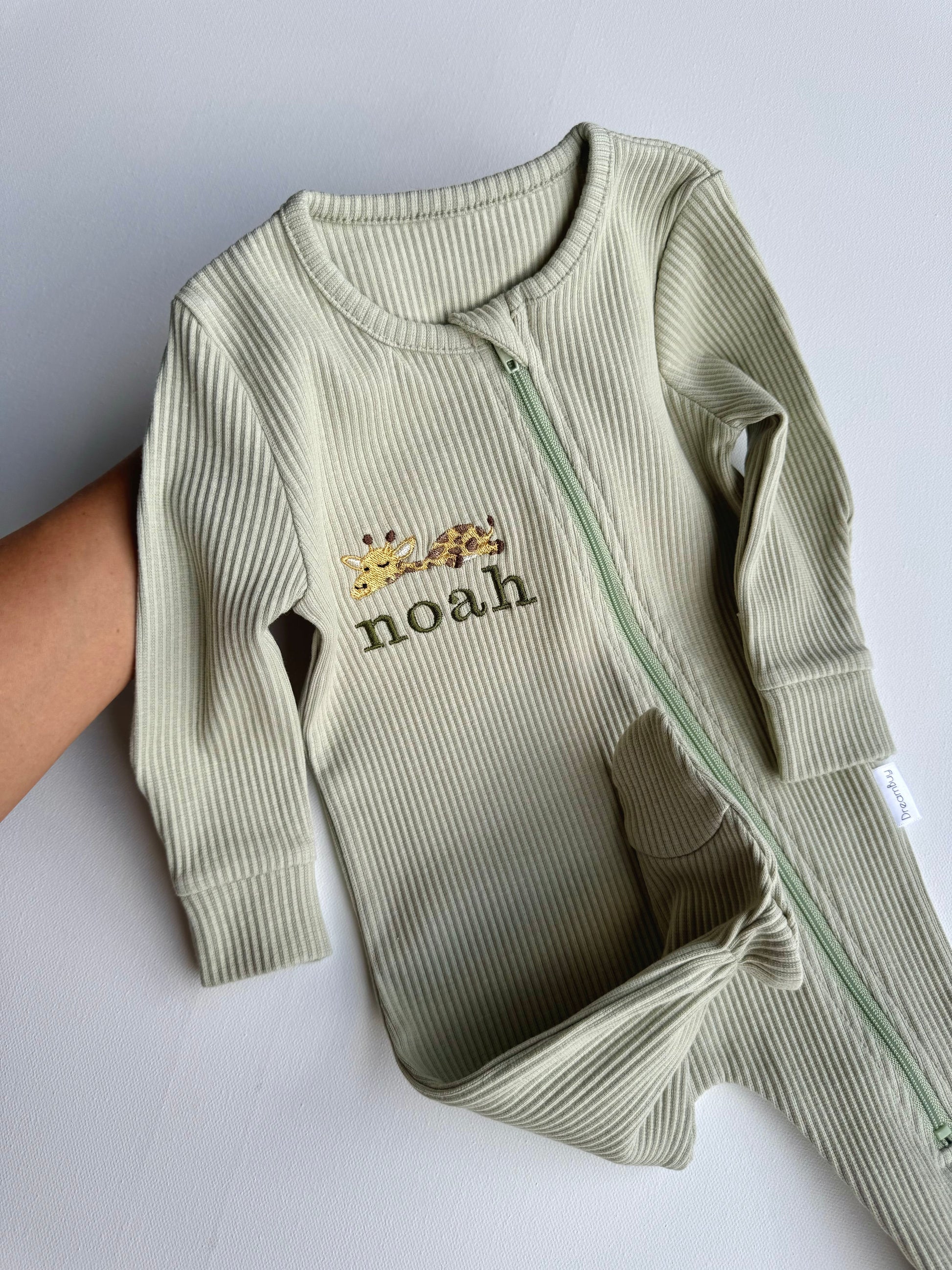 Safari Theme Personalised Zip Romper-0