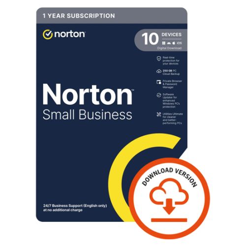 Norton Small Business 2.0, 1x 10 Device, 1 Year ESD - Single 10 Device Licence via email, 250GB Cloud Storage - PC, Mac, iOS & Android *Non-enrolment*-0