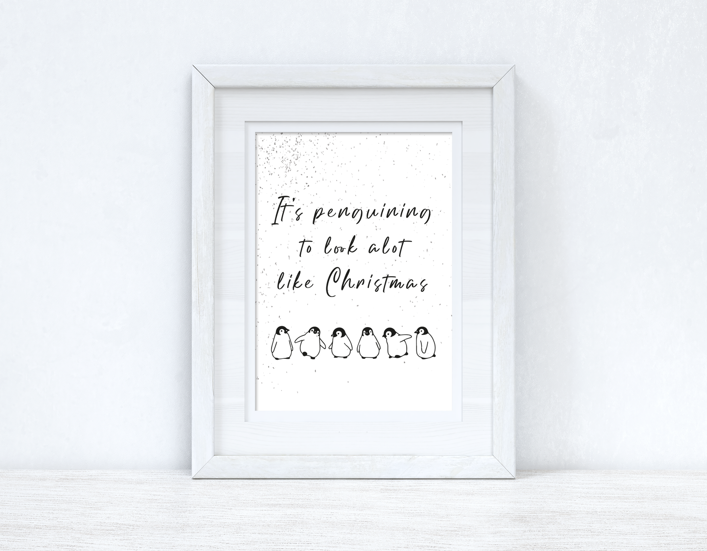 It's Penguining To Look Alot Like Christmas 2021 Winter Christmas Seasonal Wall Home Decor Print-1