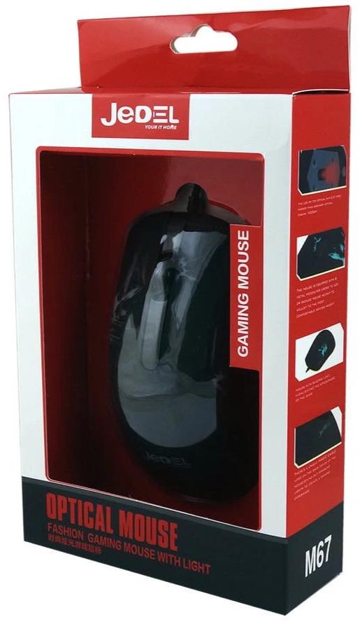 Jedel M67 LED Backlit Gaming Mouse With 7 Colours - MSE-JED-M67-1