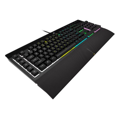 Corsair K55 RGB PRO Membrane Gaming Keyboard, USB, 5-Zone RGB, 12-Key Rollover, Anti-Ghosting, 6 Macros, IP42-0