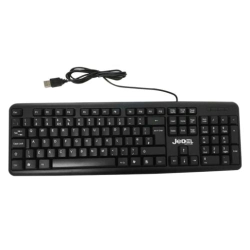 Jedel K11 Wired Keyboard, USB, Low Profile, Spill Resistant, Quiet Keys-0