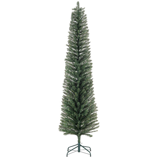 HOMCOM 7ft Artificial Bare Pencil Christmas Tree in Green-0