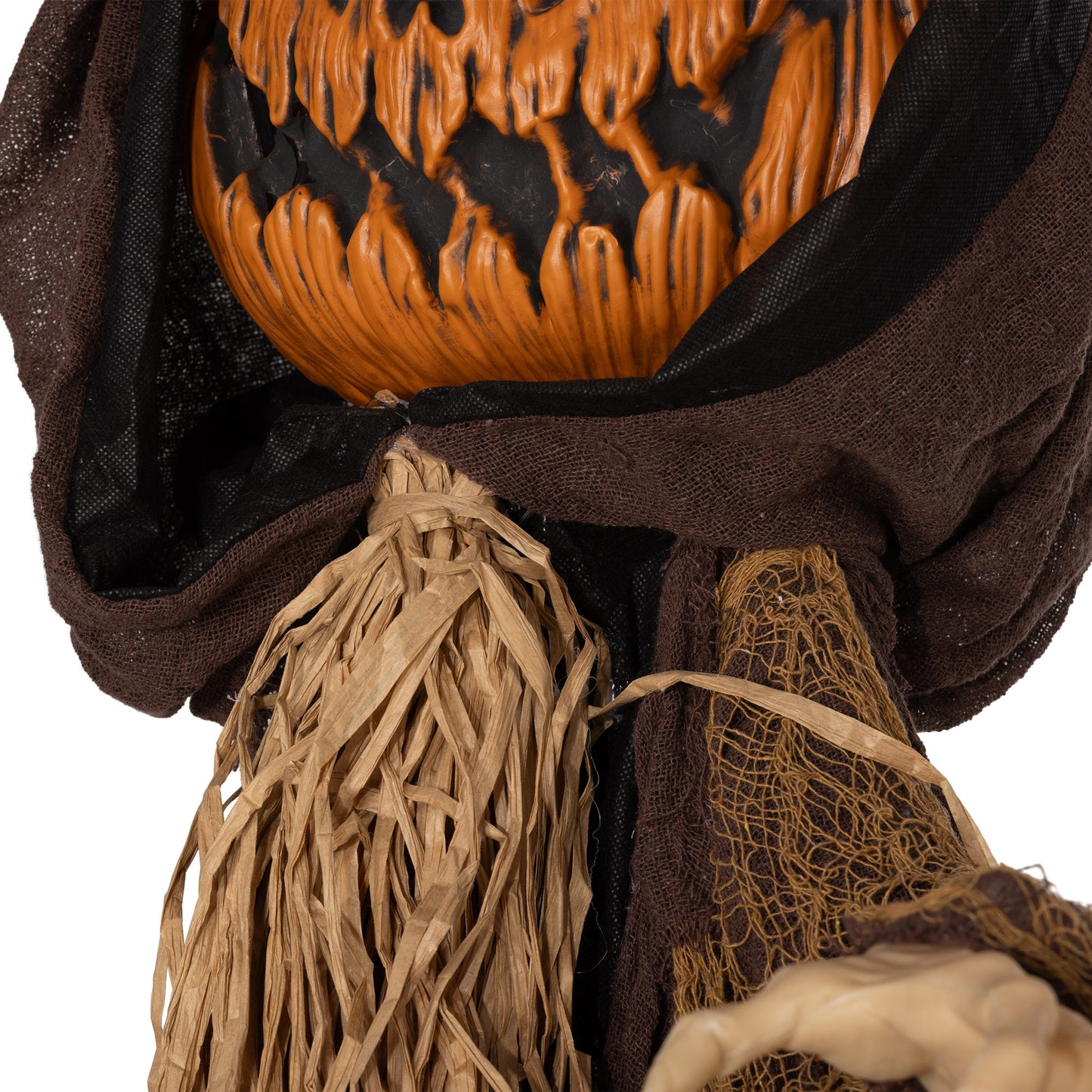 HOMCOM 198cm 78" Straw Pumpkin Halloween Decoration, Halloween Prop with Light Up Eyes, for Haunted House Indoor Outdoor Decor-6