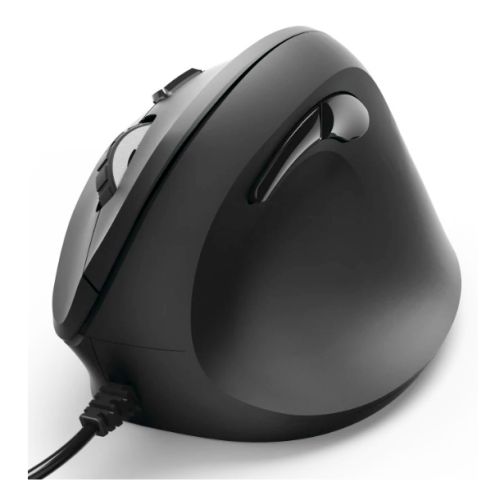 Hama Vertical Ergonomic EMC-500 Wired Optical Mouse, 6 Buttons, 1000-1800 DPI, Black *Right Handed version*-0