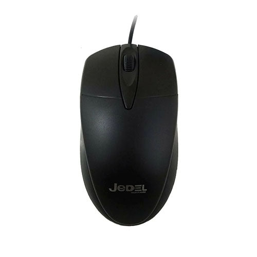 Jedel (CP72) Wired Optical Mouse, 1000 DPI, USB, Black-0