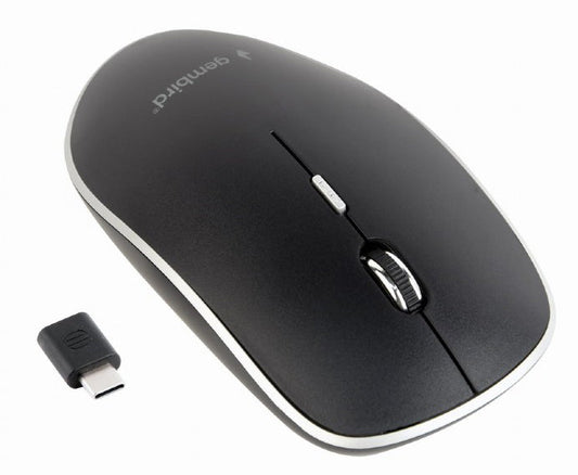 Gembird Type C Wireless Silent Optical PC Computer Mouse - Black - MSE-WL/USBC-0