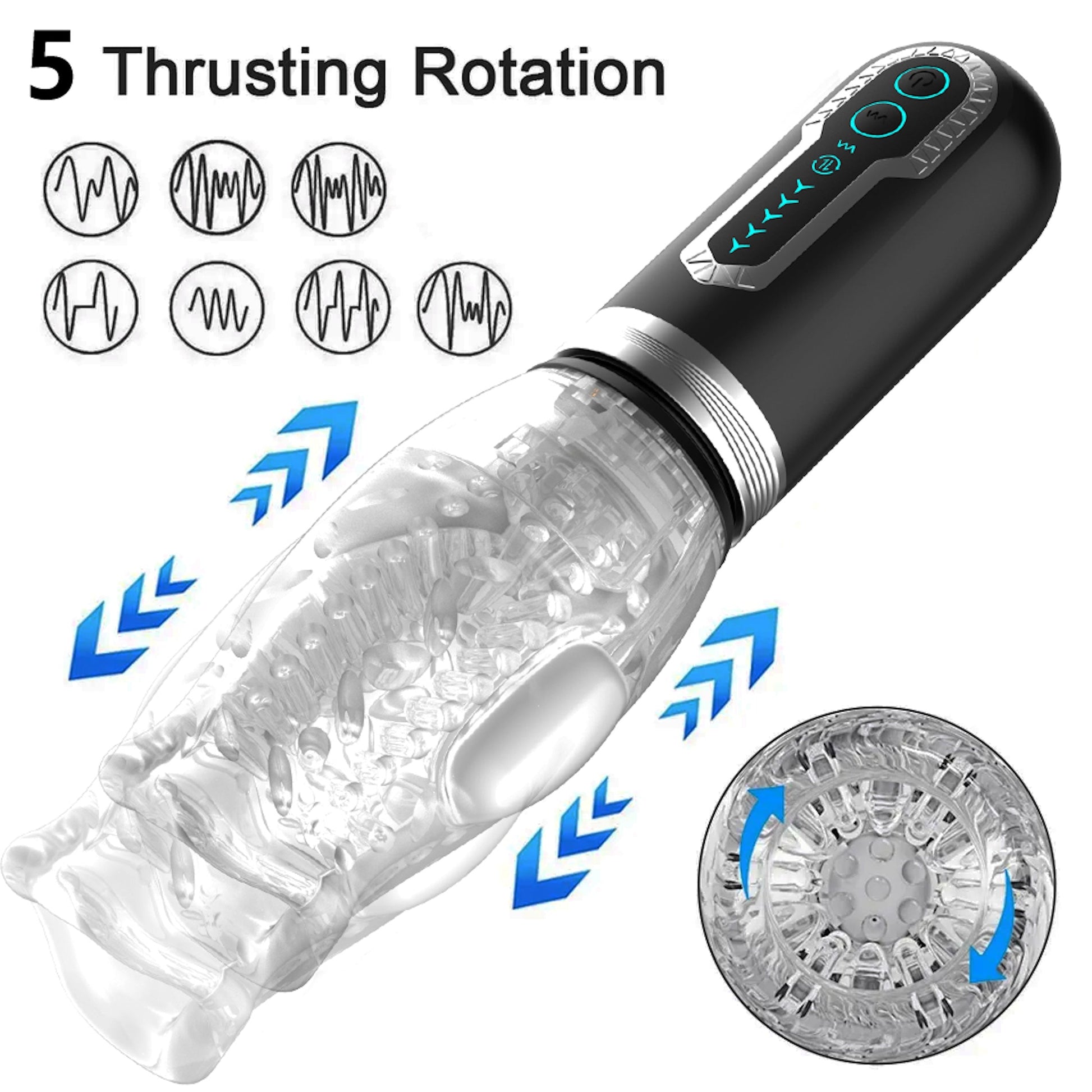 Make Me Cum Rose! Auto Thrusting, Rotating & Vibrating Masturbator-2