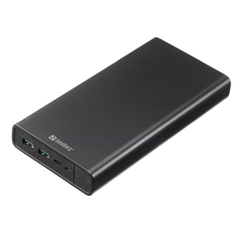 Sandberg (420-63) PD 100W 38400mAh Powerbank, 1x USB-C 100W, 2x USB-A, Power-Through, Aluminium, 5 Year Warranty-0