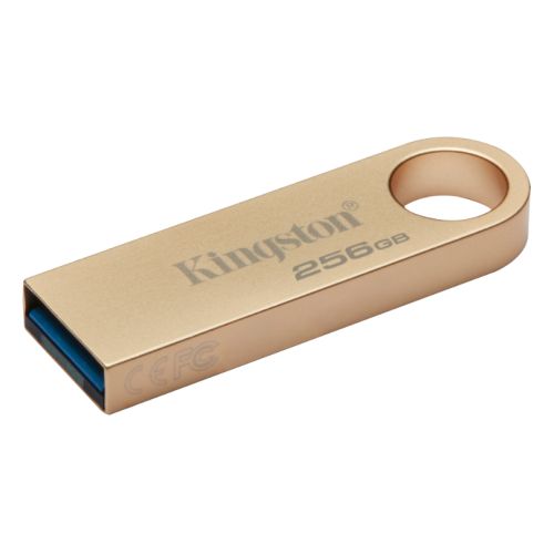 Kingston 256GB DataTraveler SE9 G3 Memory Pen, USB 3.2 Gen1 Type-A, Metal Gold Casing-0