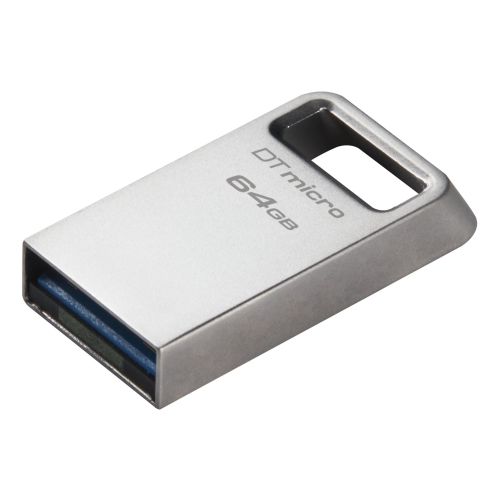 Kingston 64GB DataTraveler Micro Ultra-Small USB 3.2 Gen1 Memory Pen, Capless, Metal Casing, 200MB/s-0