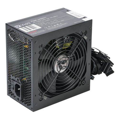 Vida Lite 500W ATX PSU, Fluid Dynamic Ultra-Quiet Fan, Flat Black Cables, Power Lead Not Included-0