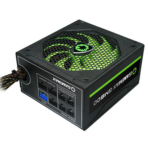 GameMax 800W GM800 PSU, Semi-Modular, 14cm Fan, 80+ Bronze, Black Mesh Cables, Power Lead Not Included-0