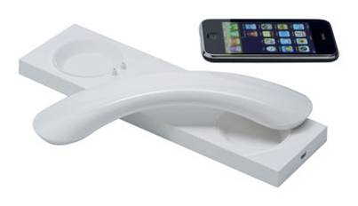 NATIVE UNION CURVE BLUETOOTH HANDSET WITH BASE - HIGH GLOSS White-0