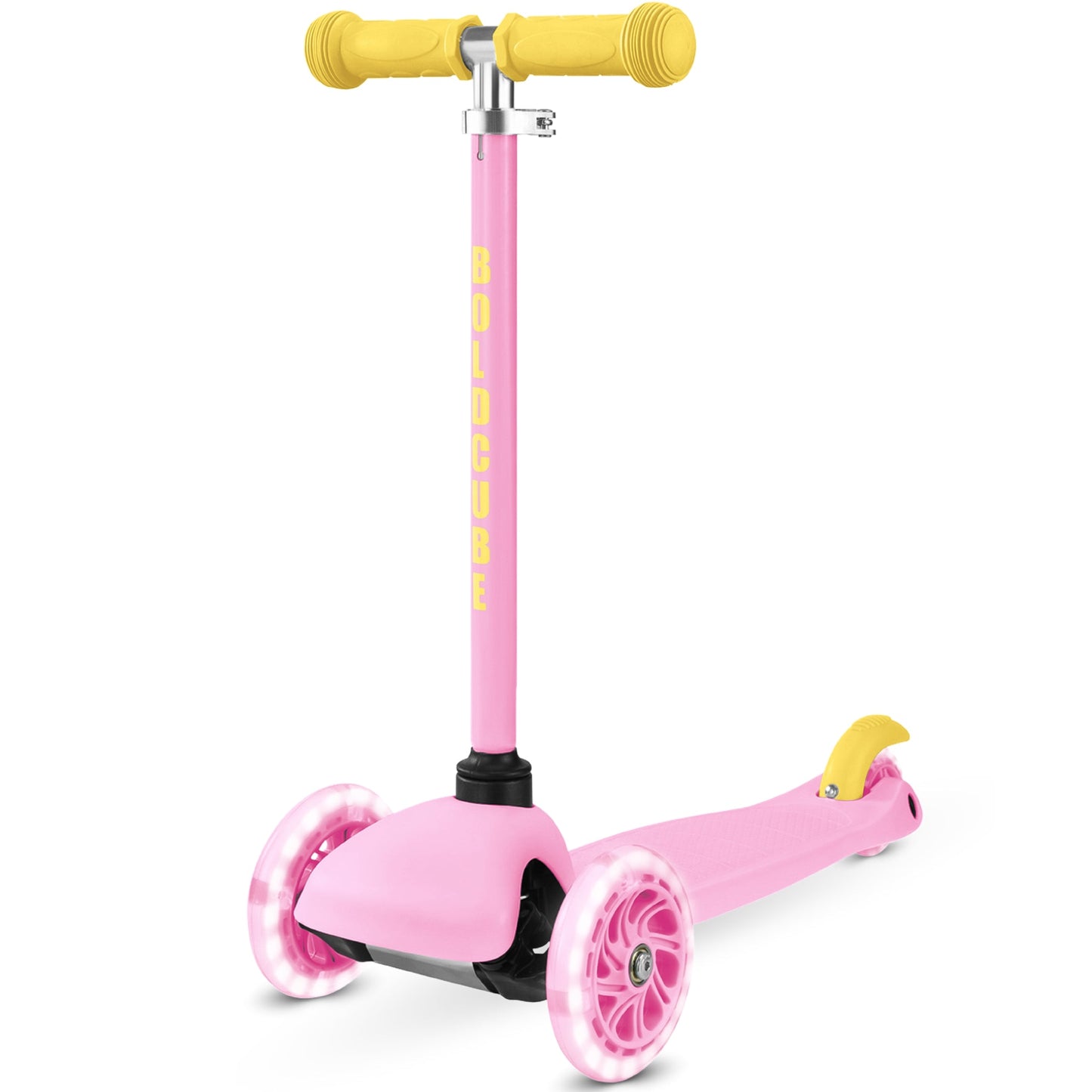 Pink & Yellow - Teeny 3 Wheel Scooter-0