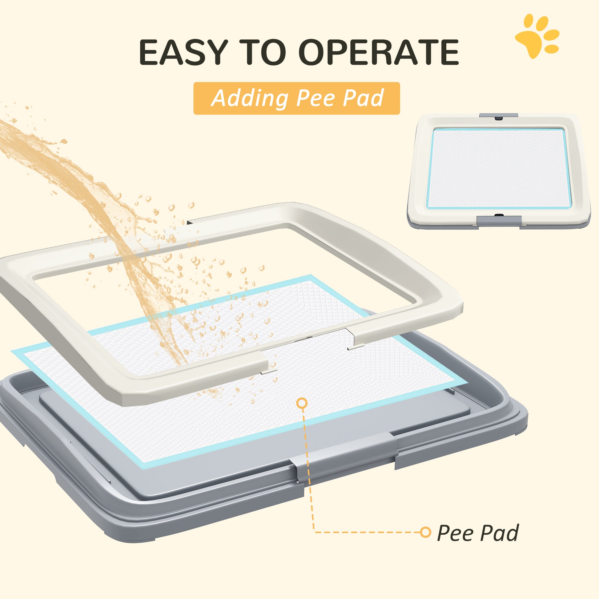 PawHut Dog Toilet Tray for Training Dogs, 63 x 49 x 6cm-6