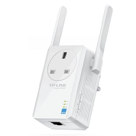 TP-LINK (TL-WA860RE) 300Mbps Wall-Plug Wifi Range Extender, AC Passthrough, 1 LAN-0