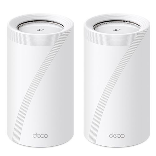 TP-LINK (DECO BE85) BE19000 Tri-Band Whole Home Mesh Wi-Fi 7 System, 2 Pack, 12-Stream, 2x 10G Ports, Multi-Link Operation, Voice Control-0